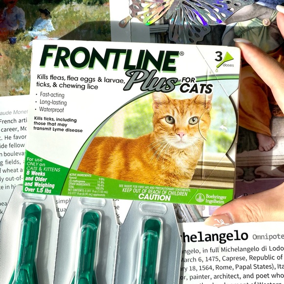 FRONTLINE Plus for Cats (Over 1.5 lb) Flea & Tick, 3 Doses - Picture 1 of 7
